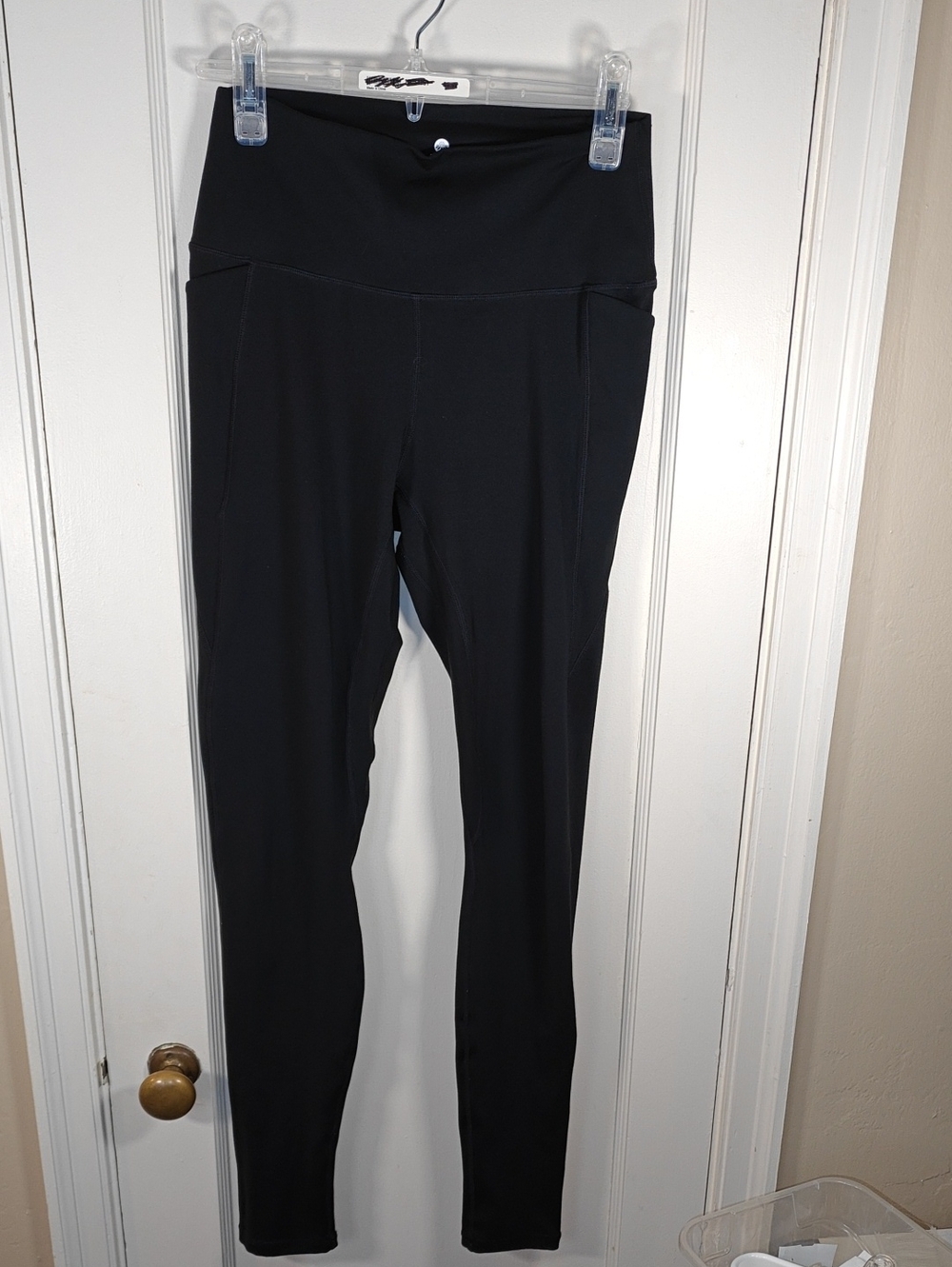 Senita Athletics Black High-Rise Performance Leggings SIze L Tall 31" inseam
